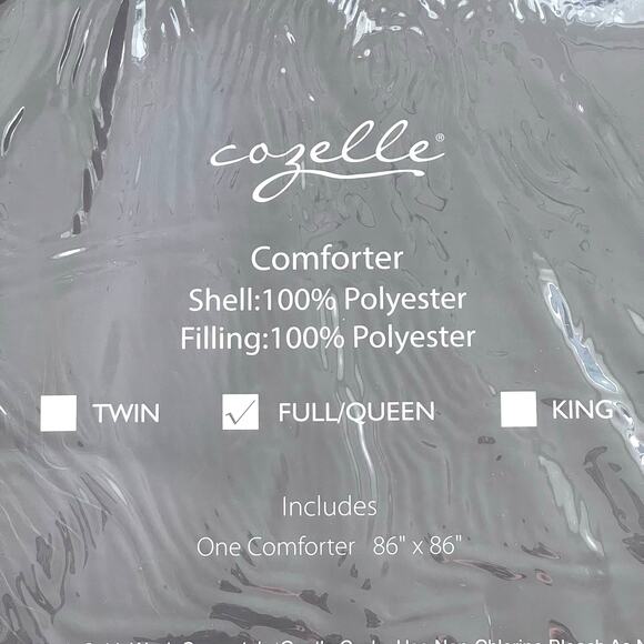 Cozelle full / queen down alternative puffy comforter - Picture 2 of 8